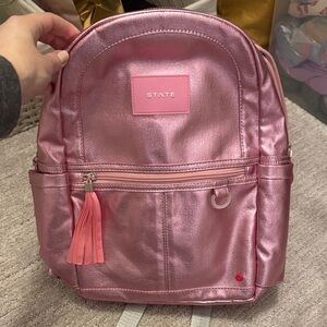 STATE Metallic Pink Backpack